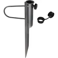 Redcliffs Parasolharing - 42 x 17 cm - antraciet - metaal - parasolhouder - grondpen - geschikt voor 35 mm