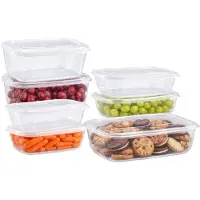 PlasticForte Vershoudbakjes set Classic - 7x stuks - vriezer en magnetron - kunststof - diverse maten - 500-800-1200-1800 ml - nestbaar