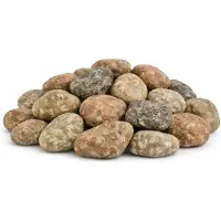 Home & Styling decoratie stenen - 5x - groot - 650ml - roestbruin mix - hobby steentjes - sier stenen