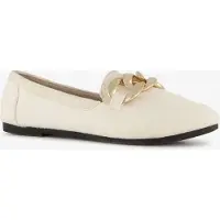 Scapino Dames loafers met ketting details beige maat 37