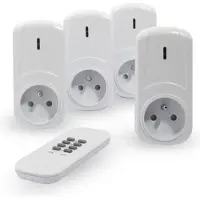 Chacon 4 Stopcontact Met Afstandbediening (54662)