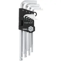TOYA HEX KEY W. BALL SET 9PCS 210MM CrV