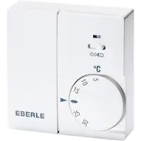 Eberle Serie Instat 868 Ruimteklokthermostaat H2.55xB7.5xD7.5cm draadloos Wit