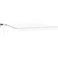 vidaXL Uitschuifbare luifel Wit 450 × 350 cm Stof en Aluminium