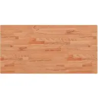 vidaXL Wastafelblad 100x50x2,5 cm massief beukenhout