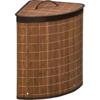 HOMCOM Wasmand - Bamboe - 38x38x57cm - Bruin