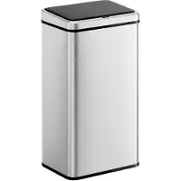 HOMCOM Sensor Bin-ABS, 430 roestvrij staal-35,5L x 26B x 67H cm-Zilver