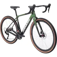 RINOS Sandman 7 - Gravel Fiets - Gravel Bike – carbonframe - GRX 820 24 versnellingen - hydraulische schijfremmen - lichtgewicht - allround fiets voor elk terrein - Zwart Groen 50