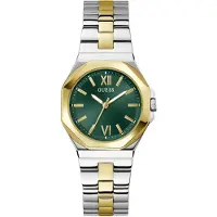 GUESS Analoog horloge 'Empress' goud / groen / zilver