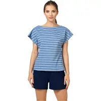 Bellivalini Dames Pyjama - Korte mouwen - Korte broek - Katoen - BLV-BLV50-174-PJ - Oceaan Marine - XL