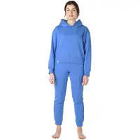 Bellivalini – Sportpak - Dames Huispak – Joggingpak – Trainingspak – Katoen – Tweedelig - Lange Mouwen – Blauw – XS – BLV-BLV50-222-SET