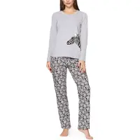 Merry Style Dames Pyjama - Lange mouwen - Lange broek - Katoen - MS-MS10-169-PJ - Gemêleerde Zebra - L