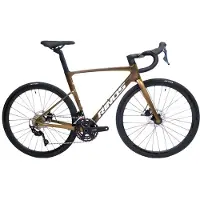 RINOS Odin3 Carbon Road - RaceFiets - met UCI Frameset - met SHIMANO 105 ST-R7000 - 22 versnellingen en schijfremmen - lichte fiets voor dames en heren - 700 x 40C - Kameleon Goud - Groent XS-50