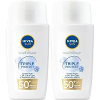 Nivea Sun UV Face Specialist Triple Protect Spf50+ 2x40 ml Crème