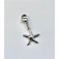 Yehwang bedel zilver zee ster - 1 cm - incl karbijn haak - cadeau - kado tip - silver