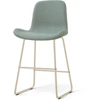 Nolon Nino-Fé Barkruk Saliegroen - Beige Onderstel - 65 Cm - Barstoel - Scandinavisch -Kookeiland - Stoffen