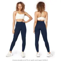 Bellivalini BLV-BLV50-292-LE Dames Leggings - Sport - Vrijetijdsbroek - Lang-High Waist Slim - Viscose - Sporbroek - Yogabroek - Marineblauw - XL