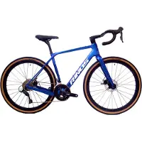 RINOS Sandman 1.0 - Carbon Gravel Fietes - Gravel Bike - met Shimano SORA 18 versnellingen en schijfremmen - lichte fiets voor dames en heren - 700 x 40C - Kameleon Blauw-Paars M- 54
