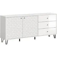 Furnilux Modern Sideboard in Wit - Royale Opbergkast met Laden en Deuren - 170x76x40cm