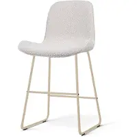 Nolon Nino-Fé Barkruk Bouclé Beige - Beige Onderstel - 65 Cm - Scandinavisch - Kookeiland - Barstoel - Stoffen