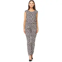 Bellivalini Ladeheid Dames Jumpsuit - Korte mouwen - Lange broek - Katoen - BLV-BLV50-211-OV - Zebra - XXL