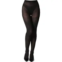 Bellivalini Dames Panty - 100 DEN - Halsterloos - Katoen - BLV-GI-1115 - Grafiet - S