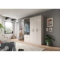 Furnilux Garderobecombinatie Kasjmier - Moderne Opbergkast Met Spiegel - 213 cm Breed