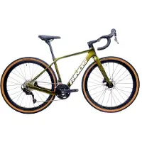 RINOS Sandman 4 - Gravel Fiets - Gravel Bike – carbonframe - GRX400 20 versnellingen - hydraulische schijfremmen - lichtgewicht - allround fiets voor elk terrein - Kameleon - Goud-Groen 58