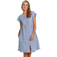 Doctor Nap Katoenen Nachthemd Borstvoeding Zwangerschap Stardust TCB.7455 44 / XXL