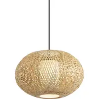 QAZQA Japandi hanglamp bamboo 50cm IP44 - Moana