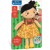 Clementoni Zachte Knuffelpop Kitty Kate - Knuffel en Pop voor Baby en Peuter - Zacht Kraamcadeau - Wasbaar Poppen Speelgoed voor de Allerkleinsten
