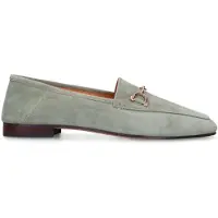 Manfield Groene suède loafers | Maat 37