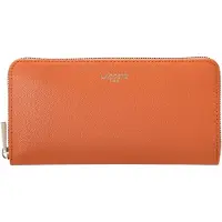 Lacoste Leren portemonnee Champs-Élysées Zip Wallet Blossom abrikoos