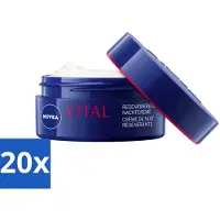 Nivea - Nachtcrème - VITAL Anti-Rimpel Herstellend - Voor rijpe huid - Met Vitamine F, Teunisbloemolie & Calcium - 50 ml - Bulkverpakking - 20 stuks