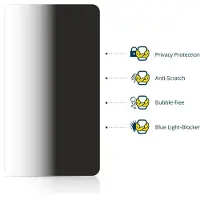 BROTECT - privacy screenprotector voor Xiaomi Poco M7 4G - Folie Beschermfolie Blauwlichtfilter