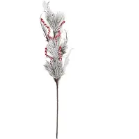 Clayre & Eef Decoratie Tak 10x6x70 cm Wit Kunststof
