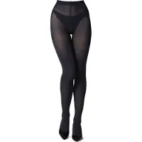 Bellivalini Dames Panty - 100 DEN - Halsterloos - Katoen - BLV-GI-1115 - Donkerblauw - L