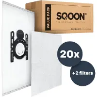 SQOON Stofzuigerzakken- 20 X - Geschikt voor Bosch - Siemens en Bosch Type G All en BBZ41FGALL - SI52