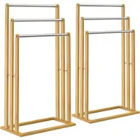 Casaria Handoekkenrek 2 stuks Bamboe RVS