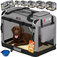 Cadoca Hondentransportbox Grijs XXL 90x60x66cm