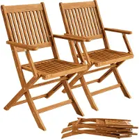 Casaria Tuinstoelen Sydney Set van 2 Acacia FSC-gecertificeerd