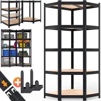 Monzana Stellingen voor zwaar gebruik Zwart 180x70x40cm gegalvaniseerd 875kg