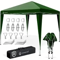 Casaria Paviljoen Capri Groen 3x3m UV-bescherming 50+
