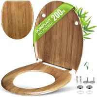 Casaria Wc Bril Duroplastic - Soft-close – Antibacterieel Bamboe
