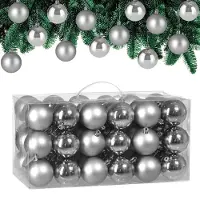 Casaria Kerstballen Zilver 54 stuks
