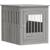 vidaXL Hondenbench 64,5x80x71 cm bewerkt hout grijs sonoma