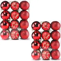 Casaria Kerstballen Rood 48-delig
