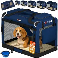 Cadoca Hondentransportbox Blauw L 70x52x50cm