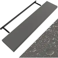 Casaria Wandplank Zwevend Mat Grijs MDF 110x23x3,8cm