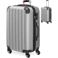 Monzana Reiskoffer Zilver Kunststof 60x25x40cm Hardcase 62 L